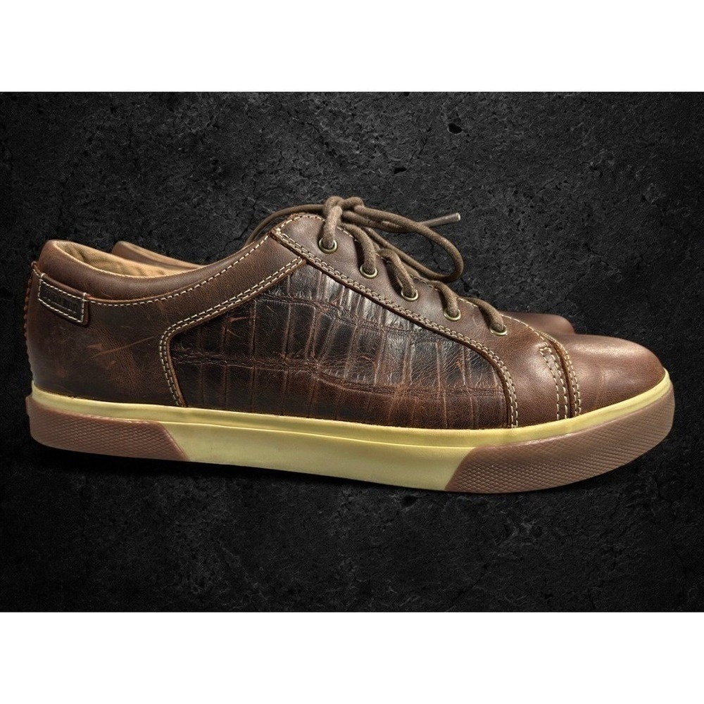 Durango Music City Leather Sneakers 11 Brown Gator Embossed Western Lacer Mens